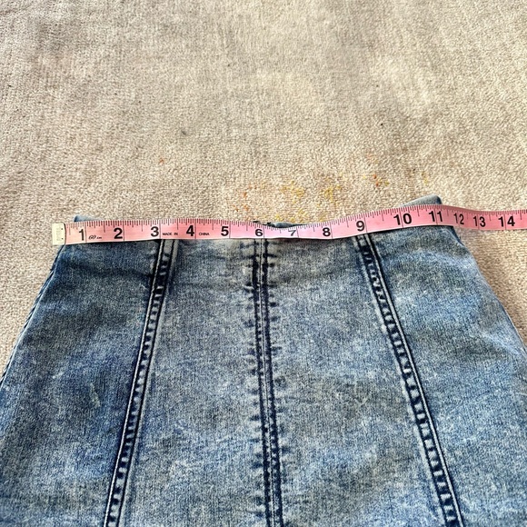 Free People Femme Acid Wash Denim Skirt - Picture 10 of 10